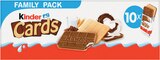 Cards 2x10 Biscuits Lait et Cacao - KINDER en promo chez Intermarché Super Niort à 1,79 €
