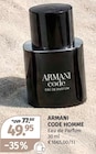 Parfuemerie im Müller Prospekt CODE HOMME von ARMANI im aktuellen Müller Prospekt für 49,95 €
