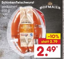 Schinkenfleischwurst bei Netto Marken-Discount in Monheim Schinkenfleischwurst im Angebot bei Netto Marken-Discount Monheim für 2,49 €