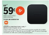 TV box 2nd Generation - Xiaomi en promo chez E.Leclerc Vandœuvre-lès-Nancy à 59,00 €