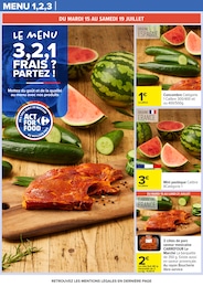 Prix et réduction Concombre dans le prospectus Carrefour en cours Offre Concombre dans le catalogue Carrefour du moment à la page 14