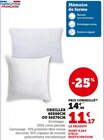 Oreiller 60x60cm ou 50x70cm en promo chez Super U Oreiller 60x60cm ou 50x70cm dans le catalogue Super U