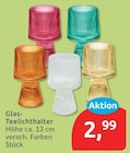Glas-Teelichthalter für 2,99 € bei budni im Angebot Glas-Teelichthalter im aktuellen budni Prospekt
