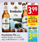Krombacher Pils im Angebot bei E center in Offenburg Krombacher Pils Angebote von Krombacher bei E center Offenburg für 3,49 €