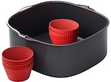 Aktuelle Backzubehör Angebote bei MediaMarkt Saturn in Osnabrück Aktuelles HD9957/00 für Airfryer XXL Serie Back-Kit Schwarz/Rot Angebot bei MediaMarkt Saturn in Osnabrück ab 34,99 €