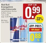 Aktuelles Energydrink oder Limonade Angebot bei WEZ in Bad Oeynhausen ab 0,88 €