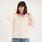 Sweat zippé à capuche beige femme en promo chez La Halle Sweat zippé à capuche beige femme dans le catalogue La Halle