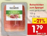 Rohschinken zum Spargel Angebote bei Netto Marken-Discount Bruchsal für 1,79 €