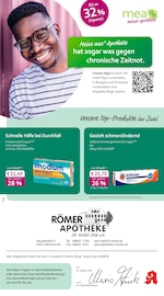 mea - meine apotheke Apotheken Prospekt der aktuellen Woche mit 4 Seiten, gültig von 01.06.2026 bis 30.06.2026, in Weiltingen und Umgebung Aktueller mea - meine apotheke Apotheken Prospekt in Weiltingen und Umgebung, "Unsere Juni-Angebote" mit 4 Seiten, 01.06.2026 - 30.06.2026