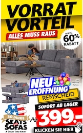 Seats and Sofas Prospekt für Remscheid: "VORRAT VORTEIL", 1 Seite, 28.02.2025 - 15.03.2025