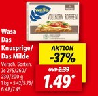 Das Knusprige/ Das Milde von Wasa im aktuellen Lidl Prospekt für 1,49 €