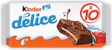 Gâteau Délice Cacao Fourré au Lait x 10 - Kinder - Intermarché Super à Valence Gâteau Délice Cacao Fourré au Lait x 10 - Kinder en promo chez Intermarché Super Valence à 2,16 €