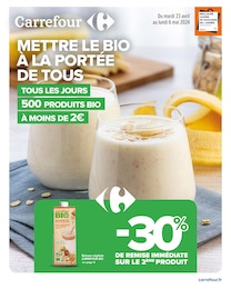 Catalogue Supermarchés Carrefour en cours à Marseille et alentours, METTRE LE BIO À LA PORTÉE DE TOUS, 10 pages, 23/04/2024 - 06/05/2024