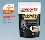 Whey Protein Angebote von Sports Factory bei Müller Berlin für 19,99 €