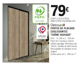 Portes de placard coulissantes "Chêne Sauvage" - OPTIMUM en promo chez E.Leclerc Troyes à 79,00 €