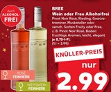 Pinot Noir Rosé Feinherb von BREE für 2,99 € bei Kaufland im Angebot Pinot Noir Rosé Feinherb von BREE im aktuellen Kaufland Prospekt