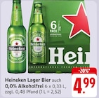 Lager Bier oder 0,0% Alkoholfrei bei EDEKA im Rosenfeld Prospekt für 4,99 €