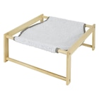 Lit hamac pour animaux en pin et polyester beige/gris - 37x39xH.15cm en promo chez Gifi Metz à 9,33 €