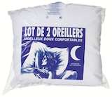 Lot de 2 oreillers moelleux en promo chez Netto Orléans à 5,99 €