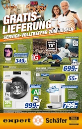 Aktueller expert Schäfer Prospekt, "GRATIS-LIEFERUNG. SERVICE-VOLLTREFFER ZUM JUBELN", mit Angeboten der Woche, gültig von 24.04.2026 bis 24.04.2026