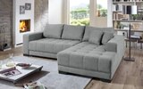 Aktuelles Wohnlandschaft Merlin, hellgrau, inkl. elektrischer Vorziehfunktion, Ottomane rechts Angebot bei HARDECK in Wuppertal ab 999,00 €