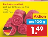 Netto Marken-Discount Winkelhaid - Rouladen vom Rind Angebot im Prospekt Rouladen vom Rind bei Netto Marken-Discount im Winkelhaid Prospekt für 1,49 €