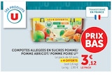 Compotes allégées en sucres pomme/pomme abricot/pomme poire - U dans le catalogue U Express