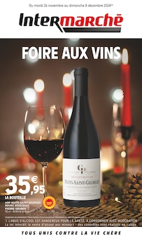 Prospectus Intermarché de la semaine "FOIRE AUX VINS" avec 1 pages, valide du 26/11/2024 au 08/12/2024 pour Dijon et alentours