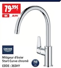 Mitigeur d’évier Start Curve chromé - GROHE - Screwfix à Tourcoing Mitigeur d’évier Start Curve chromé - GROHE en promo chez Screwfix Tourcoing à 79,99 €