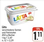 Aktuelle Margarine Angebote bei EDEKA in Dresden Aktuelles Lätta Angebot bei EDEKA in Dresden ab 1,11 €