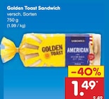 Sandwich Angebote von Golden Toast bei Netto Marken-Discount Dresden für 1,49 €