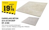 Promo Carrelage béton 45 x 45 cm grip ép. 8 mm à 19,75 € dans le catalogue Tout Faire à Évenos