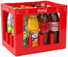 Cola von Coca-Cola, Coca-Cola Zero, Fanta oder Sprite im aktuellen REWE Prospekt für 8.88€