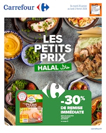 Prospectus Carrefour, "LES PETITS PRIX HALAL" à Éloyes et alentours, 16 pages, 20/01/2026 - 02/02/2026 Catalogue Carrefour "LES PETITS PRIX HALAL" à Éloyes et alentours, 16 pages, 20/01/2026 - 02/02/2026