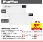 Wandfliese Matt Angebote bei toom Baumarkt Paderborn für 9,99 €