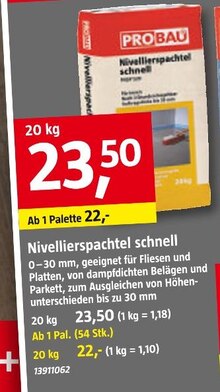 BAUHAUS Dillingen - Nivellierspachtel schnell Nivellierspachtel schnell Angebot bei BAUHAUS Dillingen im Prospekt "Handzettel KW 01"