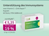mea - meine apotheke - Vitamin C + Zink Depot Angebot im Prospekt Vitamin C + Zink Depot bei mea - meine apotheke im Prospekt "" für 5,25 €
