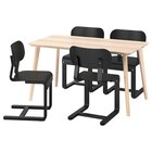 Tisch und 4 Stühle Eschenfurnier/schwarz Birkenfurnier von LISABO / LYCKAN im aktuellen IKEA Prospekt für 508,96 €