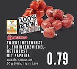 Aktuelles Zwiebelmettwurst o. Schinkenzwiebelmettwurst mit Paprika Angebot bei E center in Essen ab 0,79 €