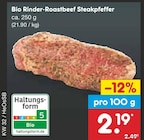 Bio Rinder-Roastbeef Steakpfeffer bei Netto Marken-Discount im Prospekt "" für 2,19 €