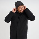 Parka mi-longue à capuche noir homme - La Halle à Strasbourg Parka mi-longue à capuche noir homme en promo chez La Halle Strasbourg à 34,99 €