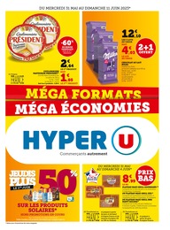 Catalogue Hyper U avec 20 pages de promos Prospectus Hyper U, "Méga formats méga économies", pages, 31/05/2023 - 11/06/2023