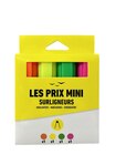 Les Prix Mini - Pack de 4 surligneurs - jaune, vert, rose et orange à Bureau Vallée dans Guitera-les-Bains Les Prix Mini - Pack de 4 surligneurs - jaune, vert, rose et orange à Bureau Vallée dans Guitera-les-Bains