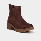 Boots chelsea à talons marron foncé femme à 34,99 € dans le catalogue La Halle