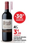 Côtes de Bourg AOP Rouge - CHATEAU CARUEL en promo chez U Express Lyon à 3,20 €
