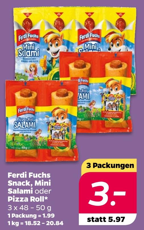 Snack, Mini Salami oder Pizza Roll