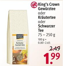 von King’s Crown Gewürztee, Kräutertee oder Schwarzer Tee von King’s Crown