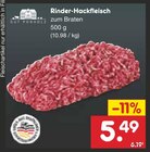 Netto Marken-Discount Panschwitz-Kuckau - Rinder-Hackfleisch Angebot im Prospekt Rinder-Hackfleisch bei Netto Marken-Discount im Panschwitz-Kuckau Prospekt für 5,49 €