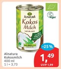 Kokosmilch von Alnatura im aktuellen budni Prospekt