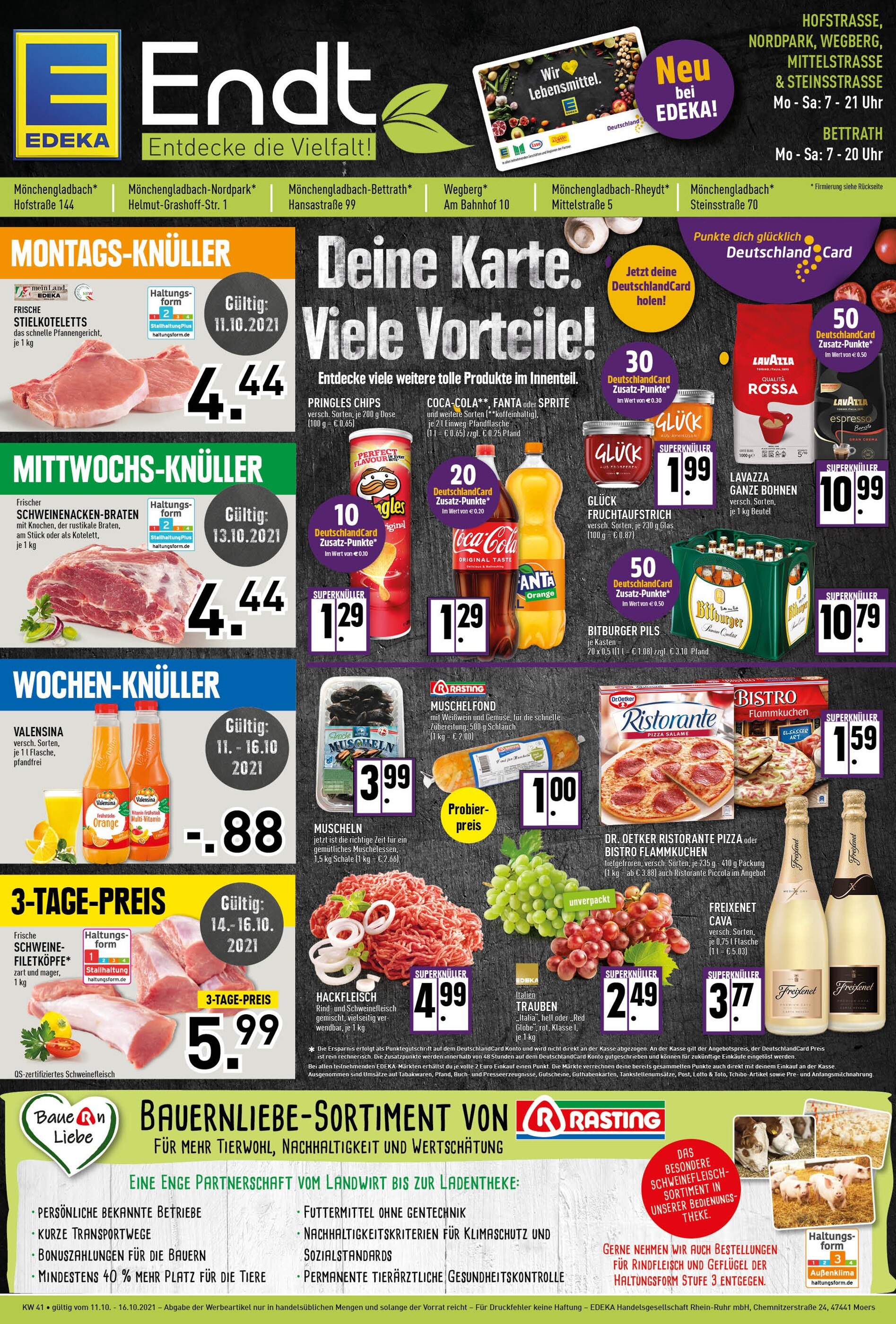 EDEKA Prospekt für Wegberg mit 8 Seiten EDEKA Prospekt für Wegberg: "Aktuelle Angebote", 8 Seiten, 11.10.2021 - 16.10.2021